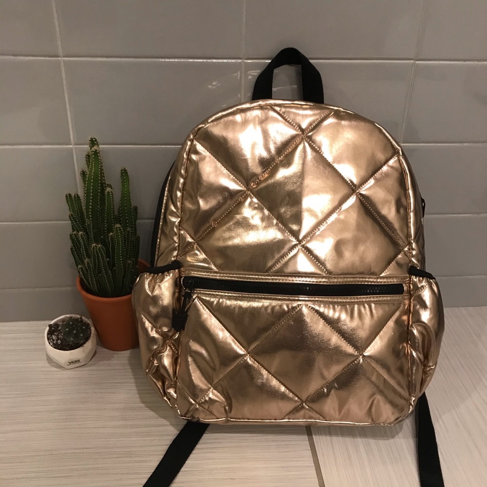 Rose gold backpack
